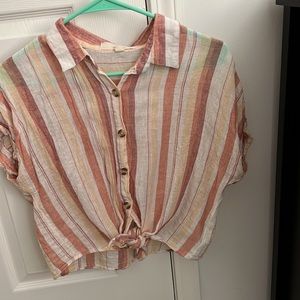 crop button down tee shirt from marshalls